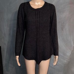 Black & Grey Striped Sweater